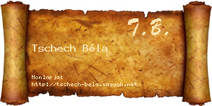 Tschech Béla névjegykártya